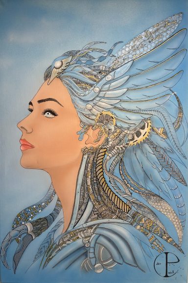 Airborne Deity Airborne Deity original artwork by Pavlos Tatsis from the Mechanic Deities Series.