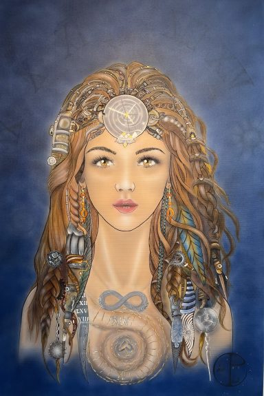Time Keeper Time Keeper original artwork by Pavlos Tatsis from the Mechanic Deities Series.