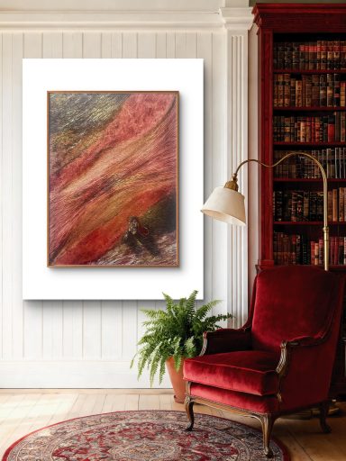 Crimson Soil by Pavlos Tatsis displayed in an interior setting
