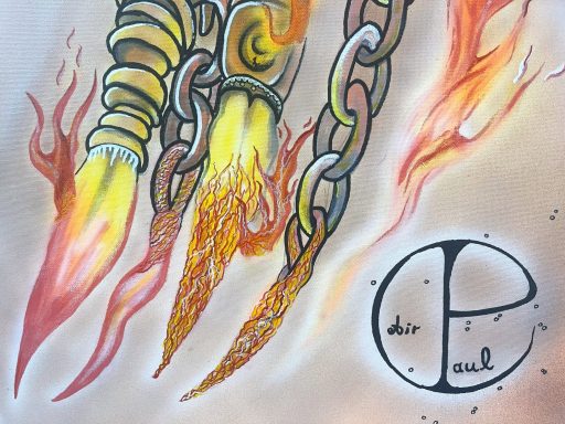 Fire Spirit — Flame Detail Close-up of the flame and energy details in Fire Spirit — The Elemental Flame by Pavlos Tatsis